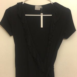 BRAND NEW Flirty Black Wrap-Around Dress